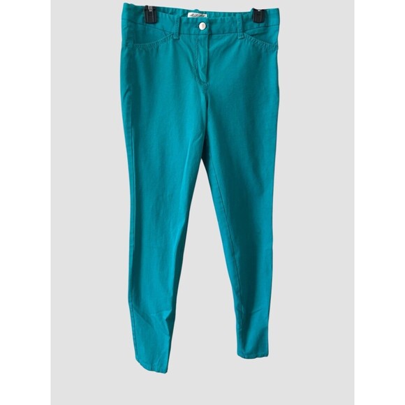 MSSP Max studio specialty products teal skinny jean pants Size 4 stretch - Picture 1 of 5
